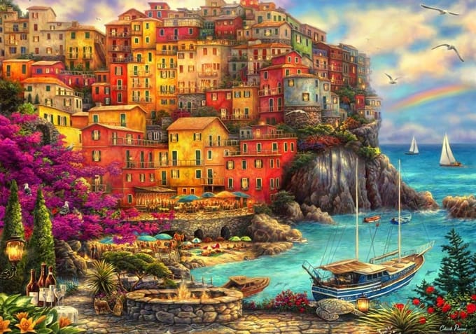 Legpuzzel 2000 stukjes Cinque Terre 98 x 69 cm