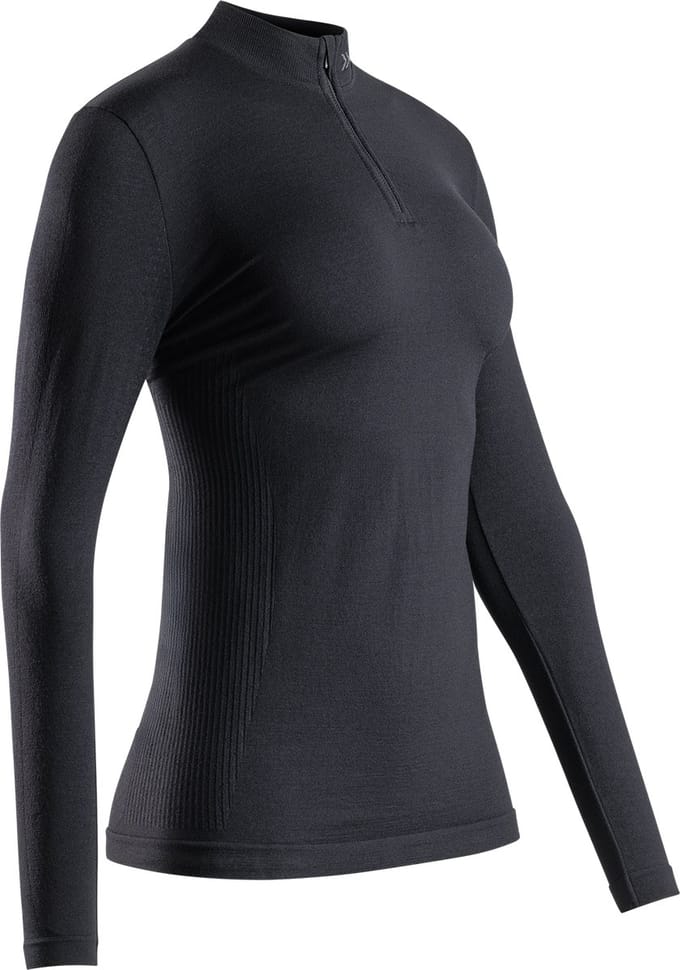 X-Bionic Mightywool Shirt Lange Mouwen Dames - Zwart, Maat XS