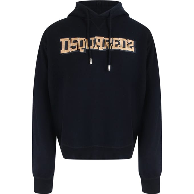 Dsquared2 Stencil Graffiti Logo Zwarte Hoodie