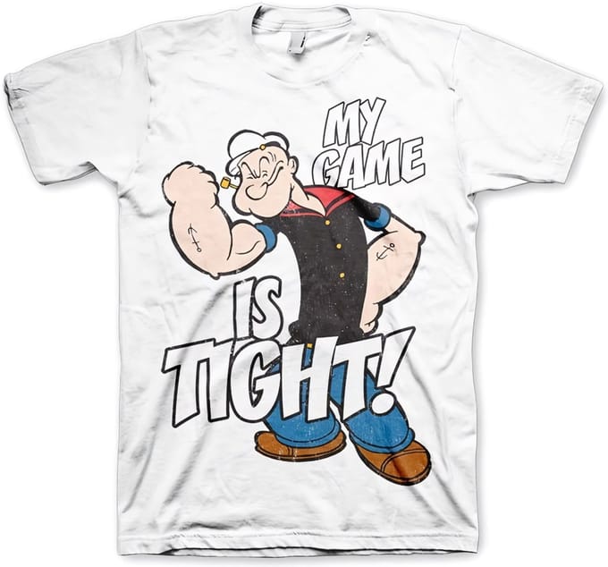 Popeye Game Is Tight T-shirt White