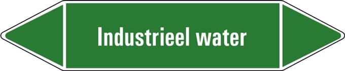 Industrieel water leidingmarkering op vel 75 x 17 mm - 8 per vel
