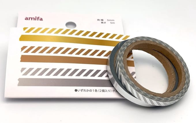 2 rollen Washi tape 5mm - Folie Zilver