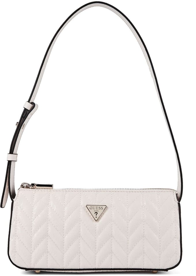 GUESS schoudertas Stacey Mini Shoulder Bag Cream White crème