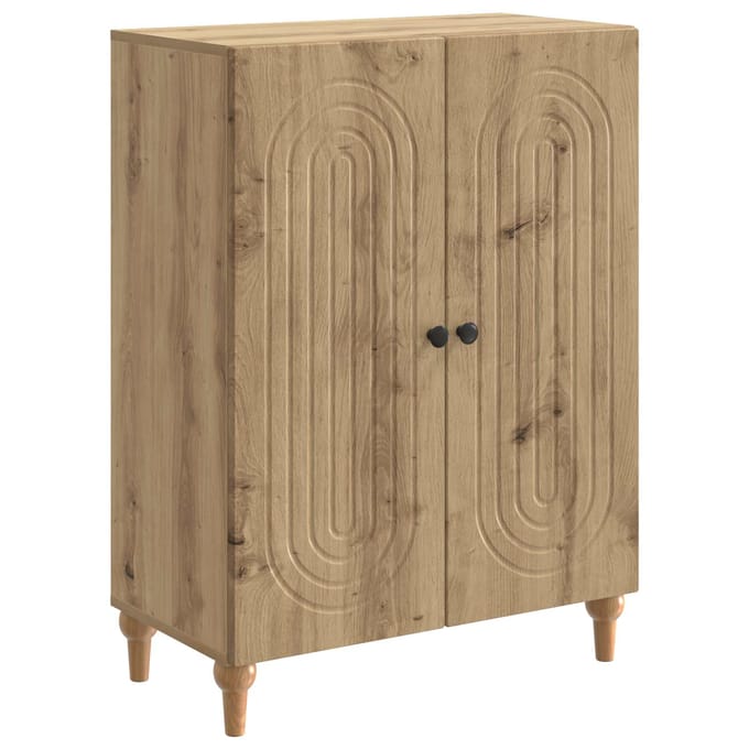 vidaXL - Dressoir - Artisanaal - eiken - 66 - x - 34,5 - x - 90 - cm - Bewerkt - hout