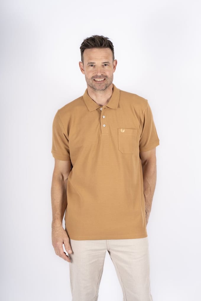 Pre-End polo Roger golden tabacco maat 5XL