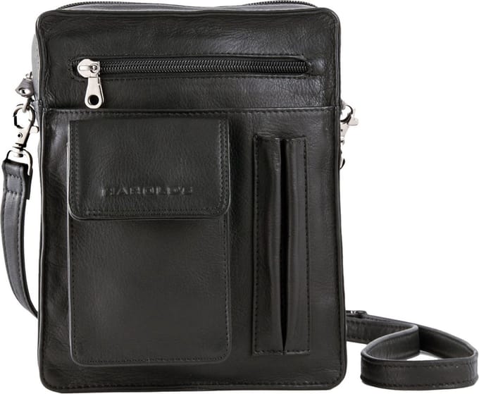HAROLD'S Leren schoudertas Country Shoulderbag Black zwart