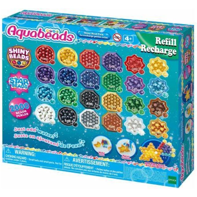 Aquabeads navulling Glans parel pakket- 2000 parels in 24 kleuren