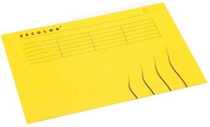 Secolor Dossieromslag A4 -pak 25 stuks - geel