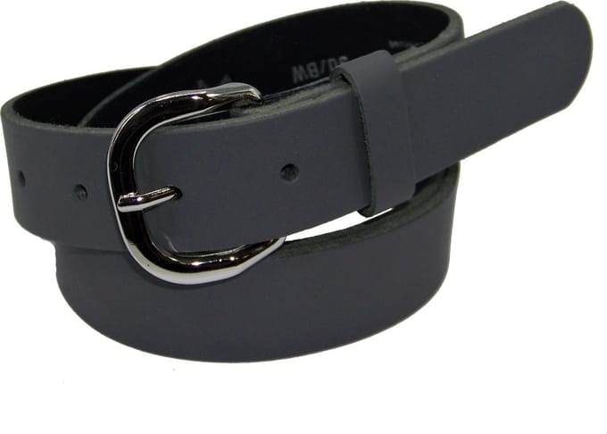 100% leer- 3 cm breed - Damesriem - grijs - taillemaat 110 cm.