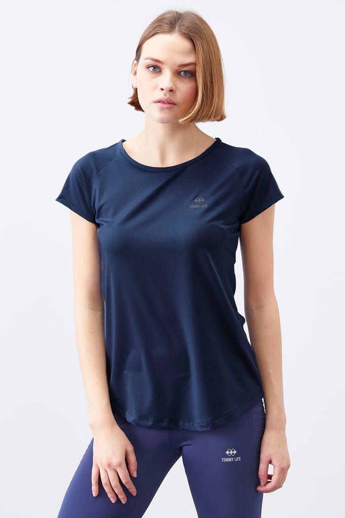 Dames Korte Mouwen Crew Neck T-shirt