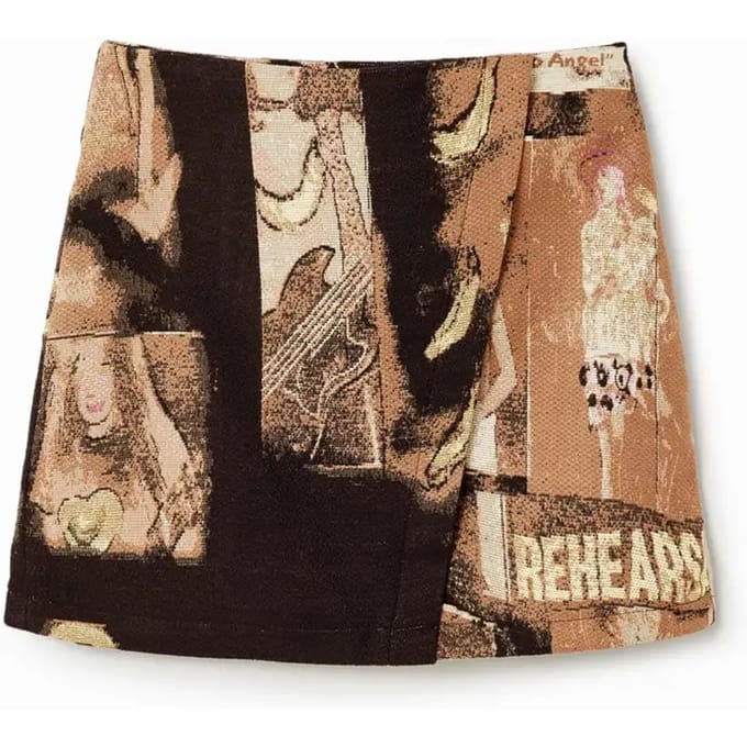 Kunstzinnige jacquard minirok voor dames Desigual