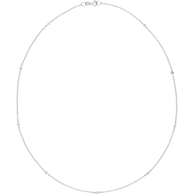 Collar White Gold afwisselend Diamonds 0,10 Cts