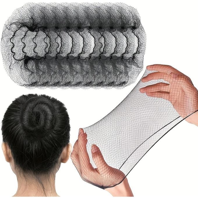 10 STUKS Haarnetjes Elasticiteit Onzichtbaar Elastisch Mesh Haarknotnet Voor Slapen Vrouwen Pruiken 10pcs gray