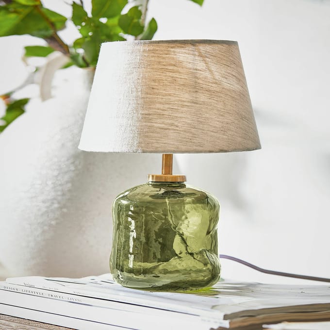 LOBERON Tafellamp Rufino groen/beige