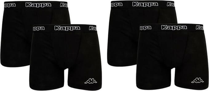 Kappa katoenen boxers 4 stuks zwart maat M
