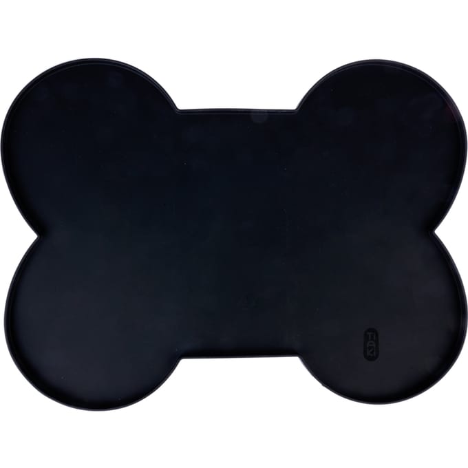 De TIAKI bot voerbakmat zwart 51x 38x 1cm hond