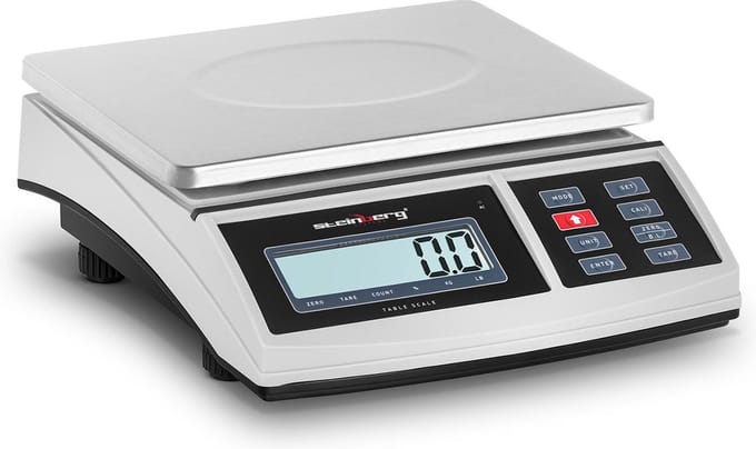 Tafelweegschaal - 30 kg / 1 g - 21 x 27 cm - LCD - Steinberg Systems