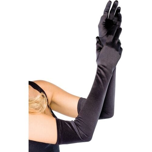 Leg Avenue - Lange Velvet Handschoenen