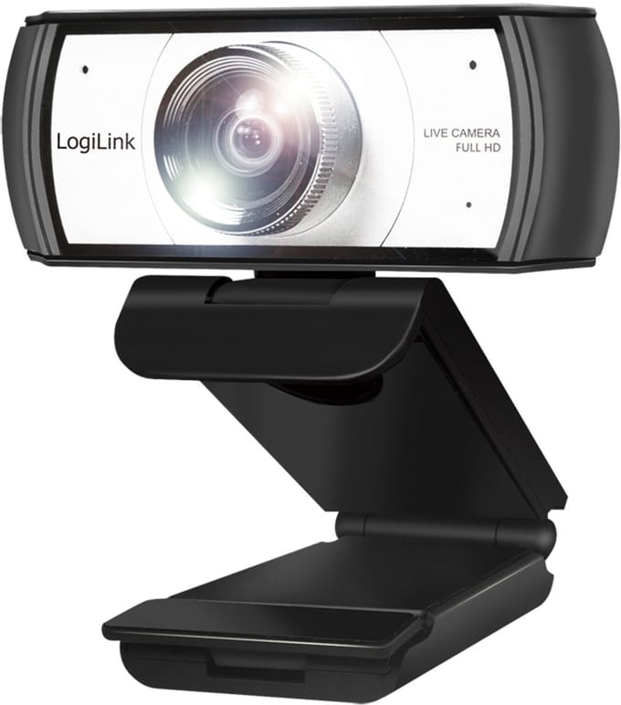 LogiLink Conference HD USB webcam 120° dual Microfoon Handmatig focus