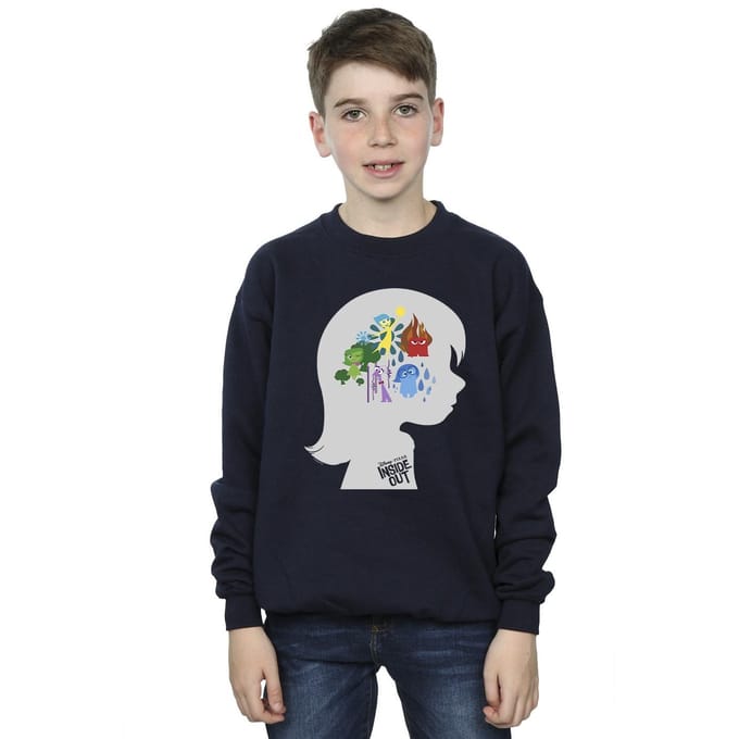Disney Jongens Inside Out Hoofd Silhouet Sweatshirt (Marineblauw)