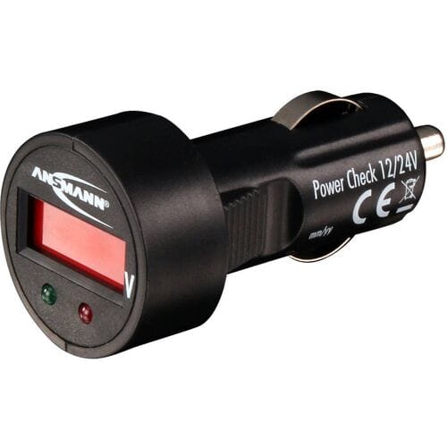 Ansmann PowerCheck12/24V-bl Accuspanningsmeter 24 V, 12 V 7.000 cm x 3.200 cm x 3.200 cm x 7.000 mm