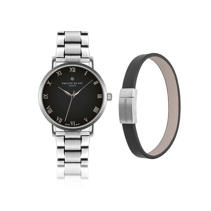 Horloge met padded en gestikte band Philipp Blanc Bern