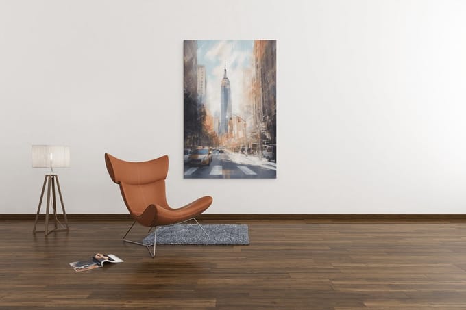 Canvas Schilderij - New York - Abstract - Stad - 60x40x2 cm