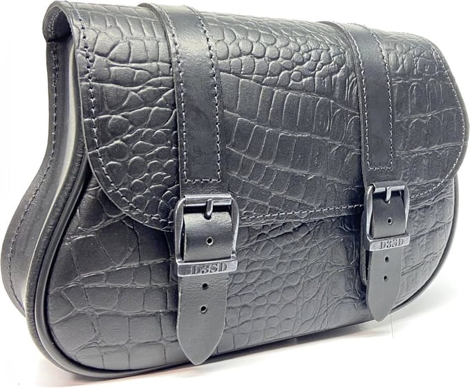 D3SD - Vrod - motortas - Harley - Zwart - Alligator Leder