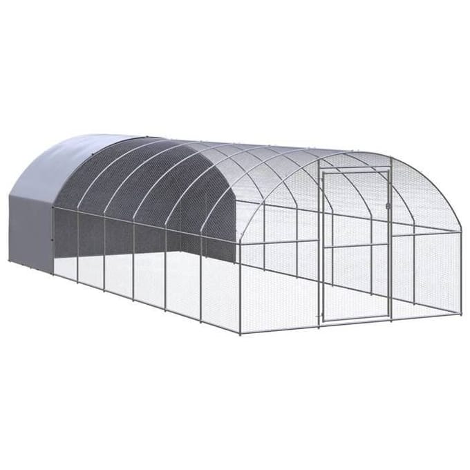 Maison Exclusive - Poulailler d'extérieur 3x8x2 m Acier galvanisé