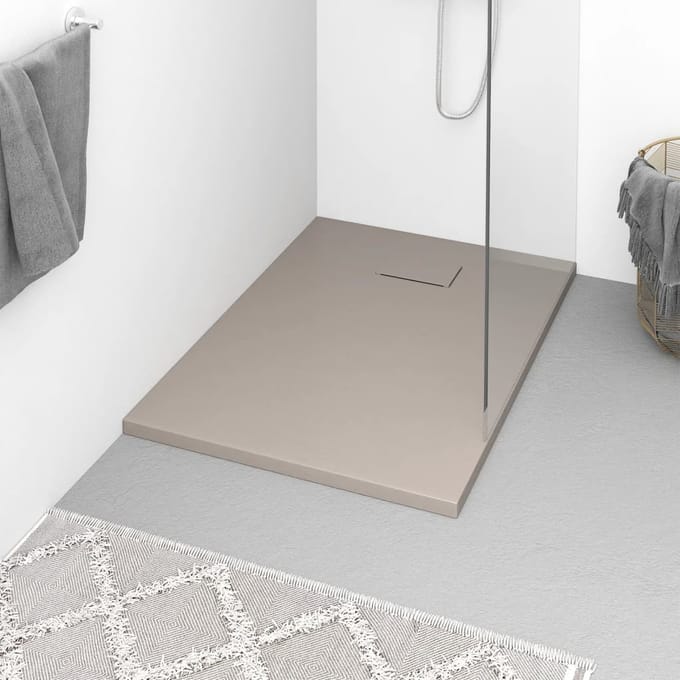 vidaXL - Douchebak - 100x70 - cm - SMC - bruin