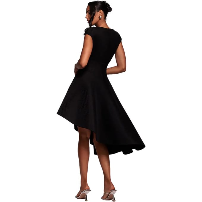 Asymmetrische Schaatser jurk dames Goddiva Textured