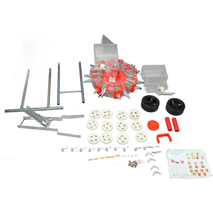 Handzaaimachine Handduw Tuinzaaimachine Roller Meststofstrooier Rijzaaimachine Maïszaaimachine Zaaimachine gray