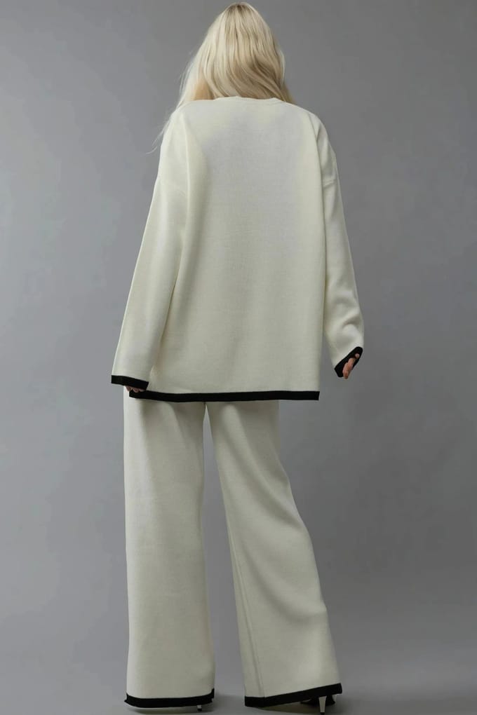 Trui & Wijde Pantalon Gebreide Co-ord Set