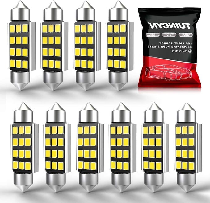 LED Interieurverlichting Auto - Dome Lampen - Auto Verlichten - Canbus Foutloos - 42 mm - Wit