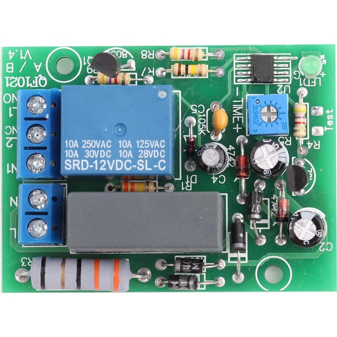 220VAC timer-vertragingsschakelmodule met instelbare timing en uitschakelkaart (0~10Sec.)