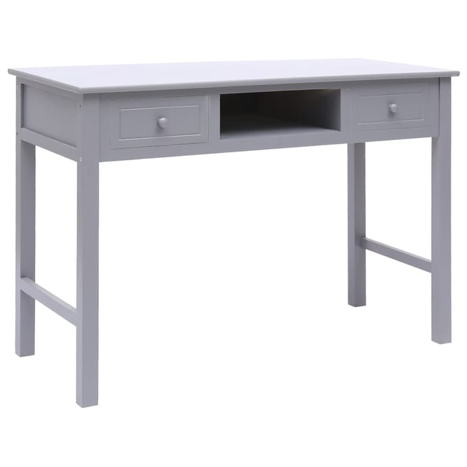vidaXL - Schrijftafel - 110x45x76 - cm - hout - grijs