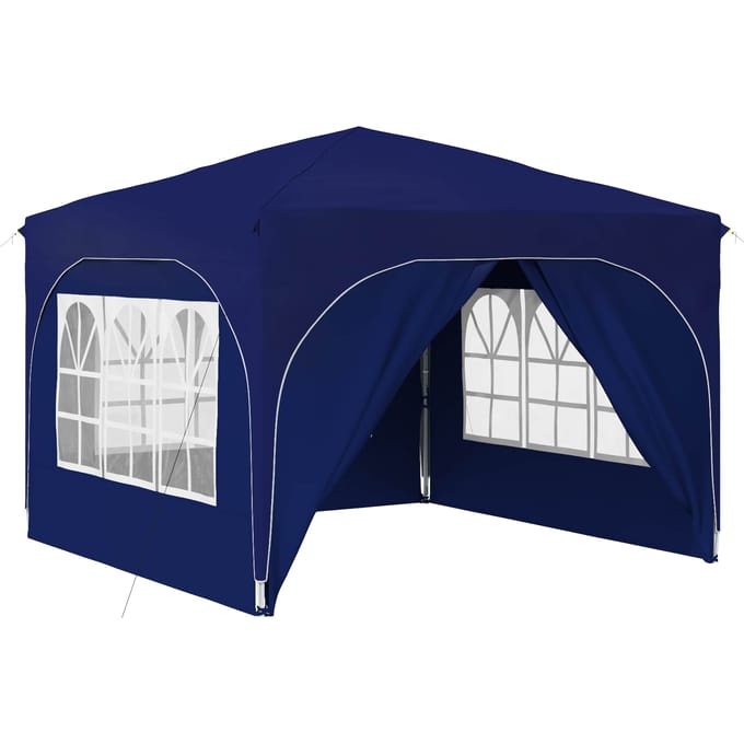 vidaXL - Pop-up - Feesttent - 290 - x - 290 - x - 245 - cm - Blauw