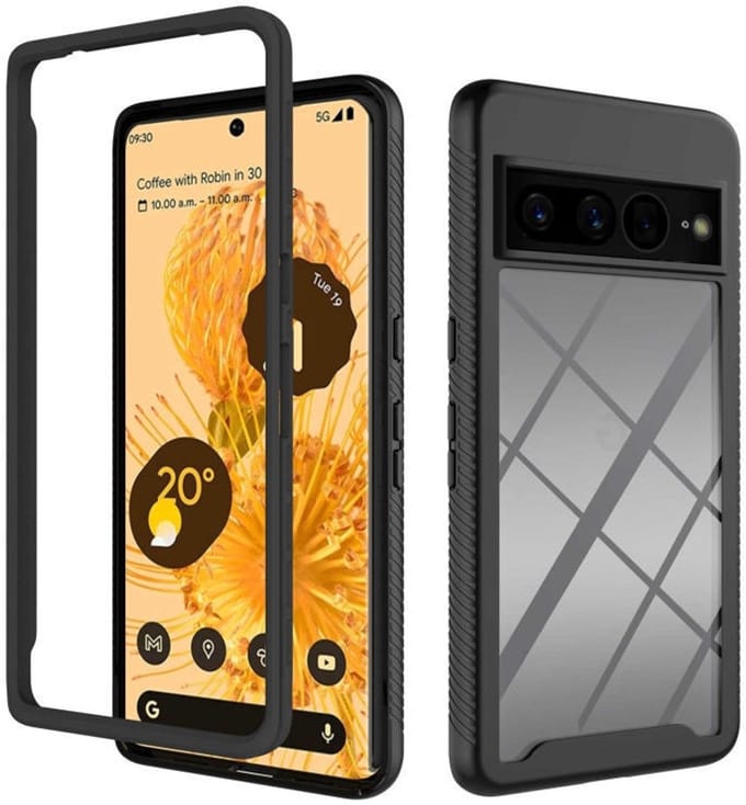 Google Pixel 7 Pro Hoesje Volledig Schokbestendig Hybride Cover Zwart