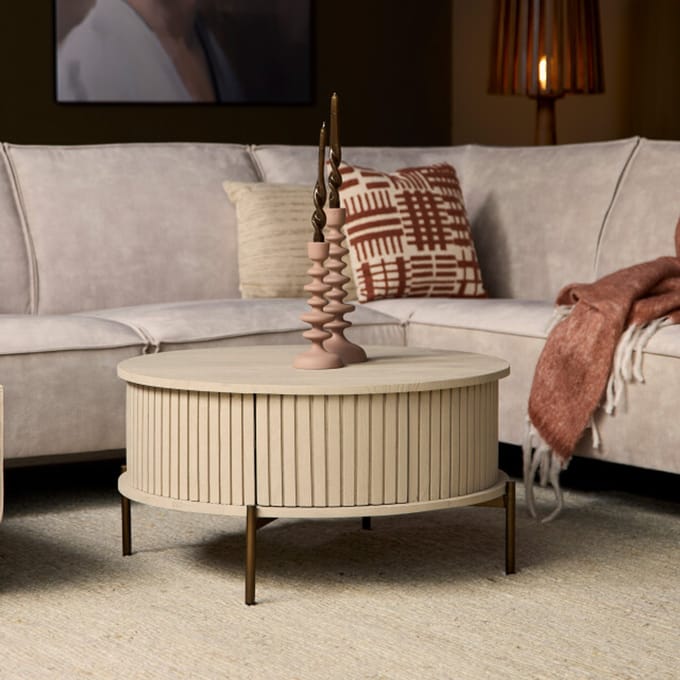 Starfurn salontafel madison sand 80 cm rond