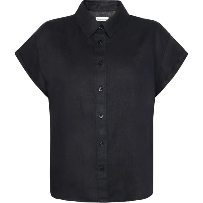 Chemisier aster met revers lin vrouw KnowledgeCotton Apparel