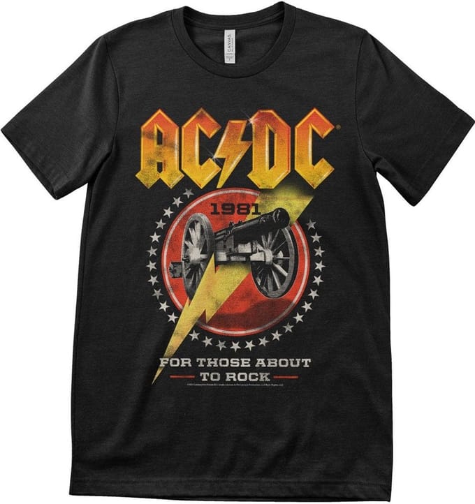 AC/DC 1981 For Those About To Rock T-shirt PS-1-ACDC007-H46-4