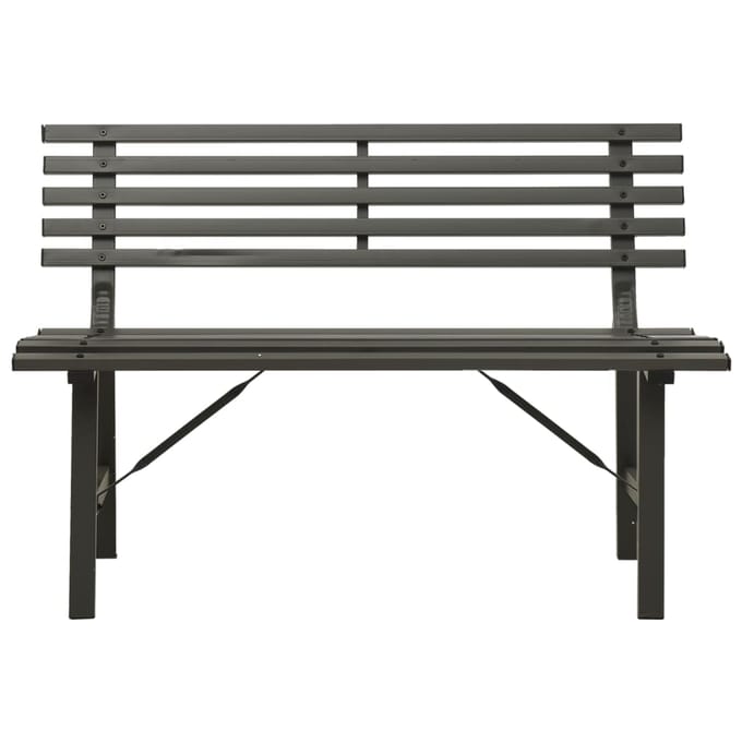 vidaXL - Tuinbank - 110 - cm - staal - zwart