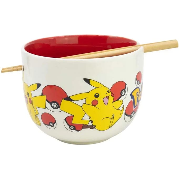 Pokémon - Pikachu Ramenkom met eetstokjes