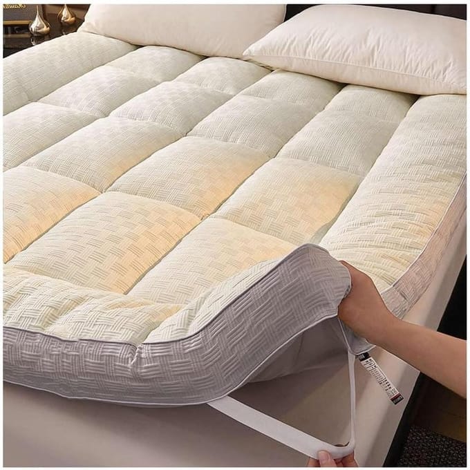 Opvouwbare Vloermatras - Japanse Futon Bed - Gast Slapen - Polyester Vulling - 180x200cm - Grijs