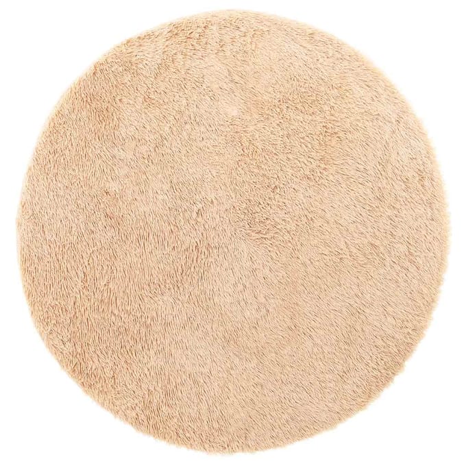 vidaXL - Hoogpolig - vloerkleed - NAVARRA - 200x200 - cm - polyester - beige