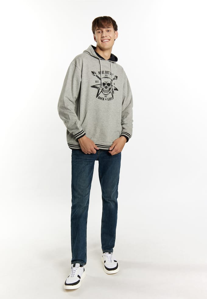 Mo Hoodie Heren grijs melange