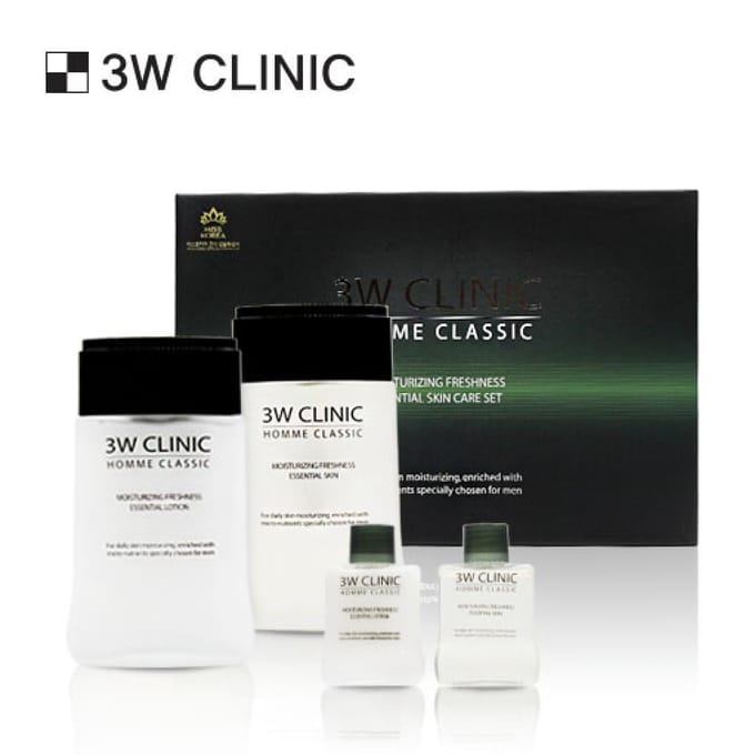 3W CLINIC Homme Klassieke essentiële huidverzorging 2 SET black