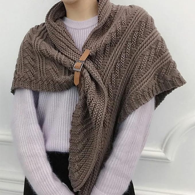 Luxe Gebreide Sjaal Dames Kasjmier Poncho Bufanda Pashmina Dames Sjaals Zachte Designer Wraps Warme Reis Winddichte Poncho gray