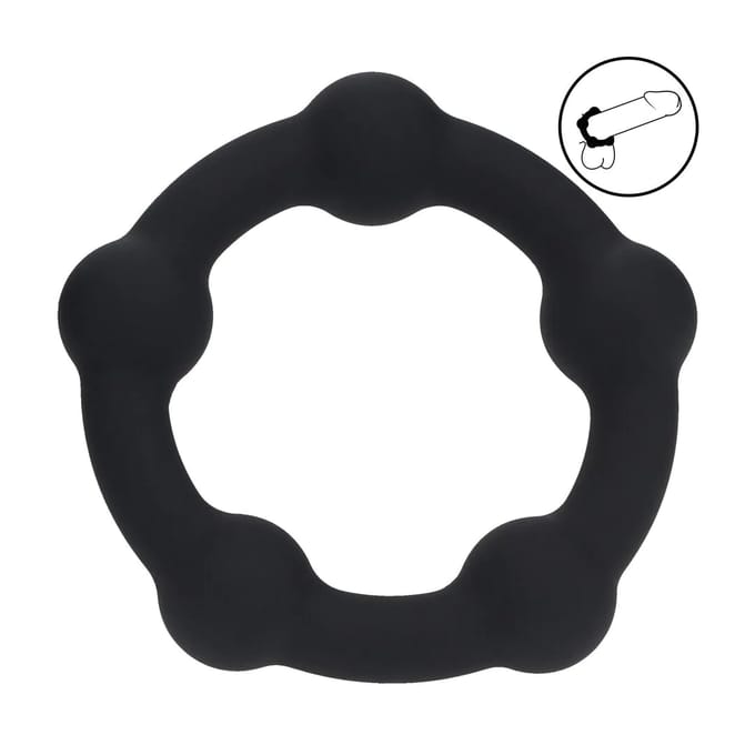Levelz - Siliconen cockring met kralen 30 mm