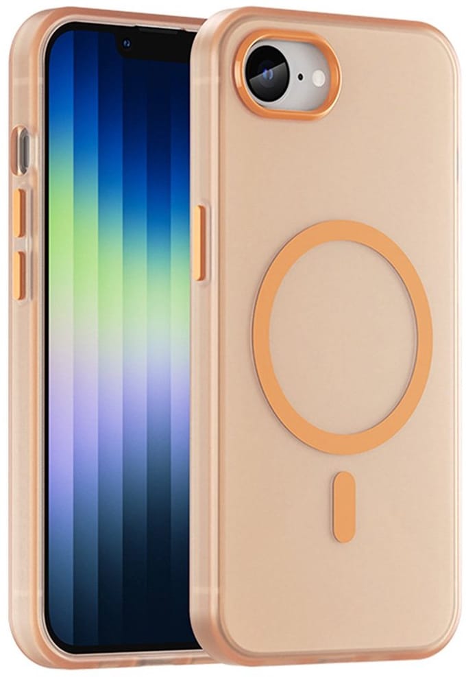 Mobiq - Flexibele Magsafe Case geschikt voor iPhone 16e (2025) - oranje